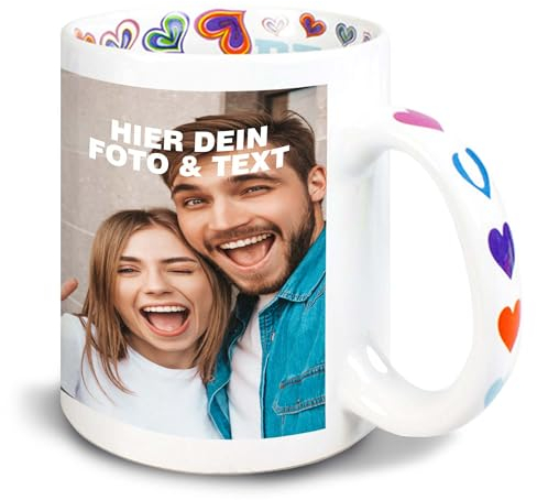 Kiwistar Tasse i love you - Foto und Text - individuell personalisiert mit Wunschtext bedruckt - Geschenk - Pärchen - Tassen selber personalisieren - Spruch - Geschenk - Motivtasse