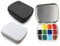 Lhbwhiz 2 Set Leere Aquarellpalette Malkasten, 12 Mulden luftdicht Palettenbox, Empty Reise Tragbare Aquarellpalette, Metallkasten für DIY Reise Aquarellpalette