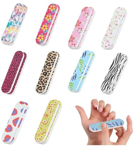 20PCS Nail Files,Nail Files Mini Nail Files, Small Nail Files,Professional Double Sided Emery Boards Manicure Nail File Set for Nail Trimming Grinding Polishing Shining Manicure Tools Home Salon Use