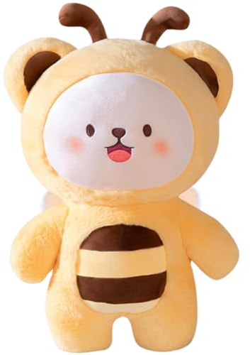 YEIUZPT Biene Plüschtier, 23cm Kuscheltier, Bee Plush Toy, Stofftier Geeignet für Geburtstag Halloween Weihnachten Geschenke