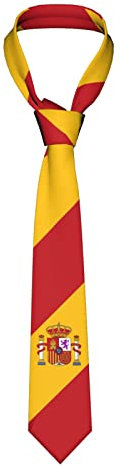 Corbatas Estrechas Bandera De España Española Conjunto De Corbata Casual Corbata De Color Clásico Corbata Para Boda, Festivos, Negocio