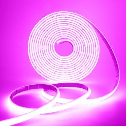HEGEHE COB Neon LED Streifen, 12V 320LEDs/m Superhell Hohe Dichte IP68 Wasserdicht, Flex Selbstklebend Diffusion COB Neon LED Schlauch Lichtband Strip für Festival Party DIY Deko (Violett, 1M)