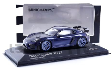 Minichamps 410069701 - Porsch. Cayman GT4 RS Blue with Blue Wheels 2021 - maßstab 1/43 - Modellauto