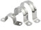 20Pcs M50 Rigid Pipe Strap, 2Inch Stainless Steel Conduit Clamp 2 Holes Cable U Bracket Pipe Clamp for Fixing Pipe or Cable, 0.71 Width