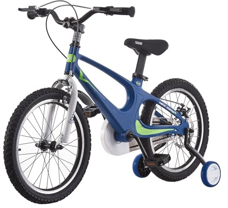 BSTSEL Children's Bicycle 14 16 18 Blue & Pink Kids Bike Boys&Girls Children Bicycle With Silent Stabilizers And Double Brakes Ages 2-9 Years Old Children Bike Gift (Blue, 14 Inch)