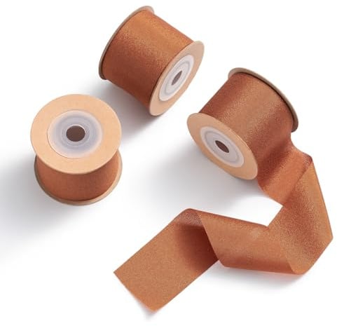 MORSUNBELA Geschenkband Breit Schleifenband Hochzeit Dekoband | Breites Geschenkband aus Chiffon und Stoff,elegantes Schleifenband,Seidenband Dekoband für Geschenke,Hochzeit und Schleifen