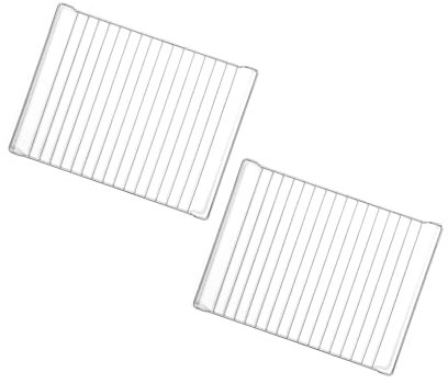 MIRTUX Pack de 2 Rejillas para Hornear 44,8 cm (Largo) x 34 cm (Ancho) Compatible con Bauknecht Whirlpool Ignis Indesit para Horno 481245819334 C00312479 - Bandeja para Horno 44,8 x 34 cm de Calidad