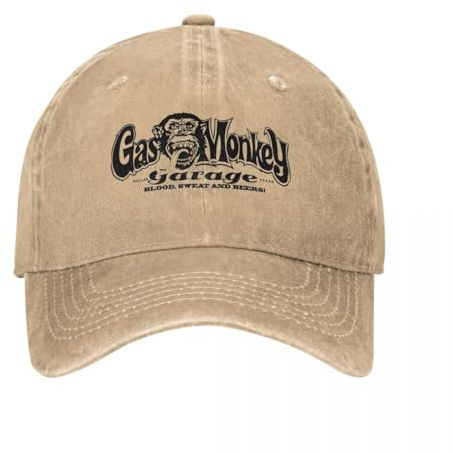 OAUMJIIL Mode Monkey Garage Unisex Stil Baseballmützen, Gewaschene getragene Mützen, Outdoor-Hut, alle Jahreszeiten, Reise Snapback Cap Geschenk