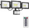 100W Security Lights Outdoor Motion Sensor,10000LM PIR Floodlight with Remote Control,6500K Daylight White Outside Lights with Sensor,IP66 Waterproof Outdoor Wall Lights for Garden Backyard Garage