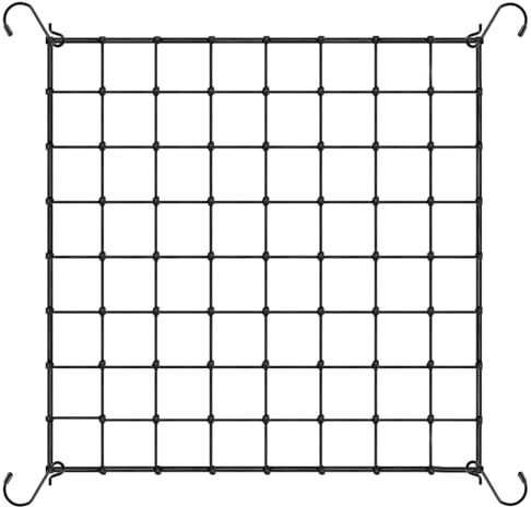 Grow Tent Netting for Plants, Grow Tent Trellis Nettings, 2.62x2.62 ft Plant Support Nets, Elastic Trellis Nettings with 4 Hooks Mesh Garden Trelli Netting for Vegetables Flower Fruit Hydroponic
