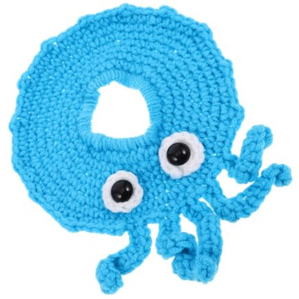 VICASKY Linsendekorring kinderspielzeug Octopus Autositz- zum Aufhängen Oktopus-Plüschtier Häkelset für für Anfänger für Hochstühle Babyautos Garn Blue