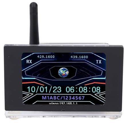 MMDVM Digital Voice Modem, MMDVM Hotspot Spot Radio Digital Voice Modem 3.5 Inch Color Screen MMDVM Hotspot Board with WLAN, Radio Antennas