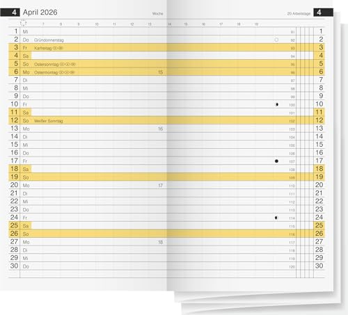 rido/idé Monats-Ersatzkalendarium Mod. Miniplaner d 15 2026 | 87×153 mm