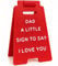 Dad A Little Sign to Say I Love You, Love Themed Mini Sign Ornaments, Romantic Language Plaque for Home Desk Decorative