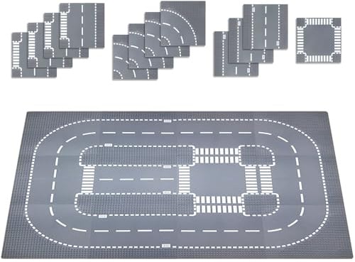 Hayder 12 PCS Road Base Plate for Building, 10 x 10 Baseplates for City Set, Compatible with All Major Brands