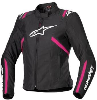 Alpinestars Stella T-SPS V2 wasserdichte Damen Motorrad Textiljacke, schwarz/pink, L