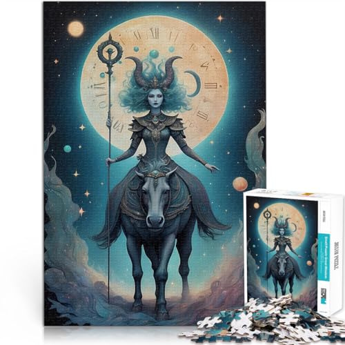 Puzzle für Erwachsene 1000 Teile Sternzeichen Schütze Aus Karton ab 14 Jahren Harte Herausforderung Lernen pädagogisches Geschenk。Größe：26x38cm/10.2x14.9Zoll