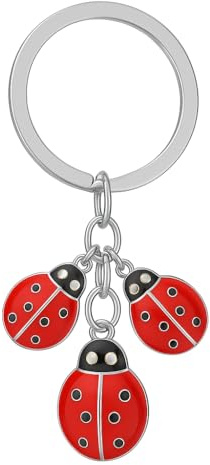 Porte-Clés, Coccinelle Rouge, Pendentif Nature Mignon, Cadeau D'Anniversaire Et De Remerciement, Gardien Porte-Bonheur, Porte-Clés Fantaisie Original, Bagages Décor