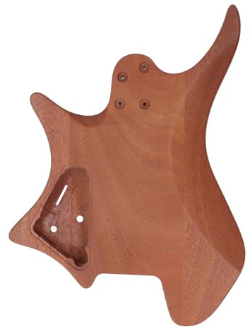 Mahagoni Gitarrenkorpus unlackiert E-Gitarre DIY | Vielseitige Anpassungsmöglichkeiten, Mahagoni Holz Korpus, für Heimwerker Bastler