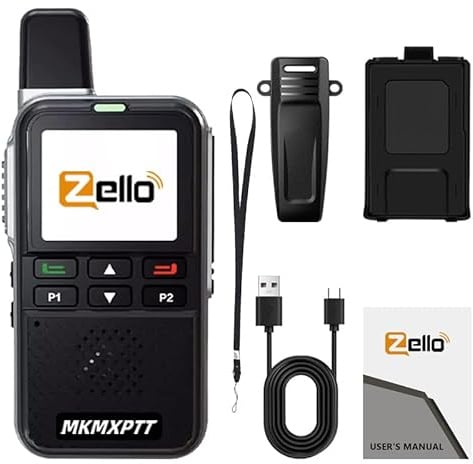 MKMXPTT POC National Walkie-Talkie Schwarz, Aluminium-Legierung Android-Smart-Radio mit WLAN Bluetooth 4G-Netzwerk 5000mAh Akku HD-Klang