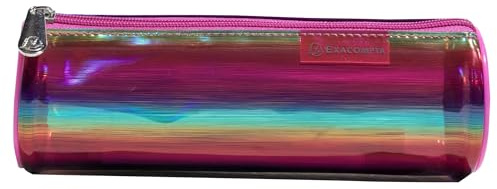 Exacompta - Ref. 52520E - 1 rundes Federmäppchen Colorama - TPU bedruckt in leuchtenden Regenbogenfarben - Maße 22,5 x 8 cm - Mehrfarbig