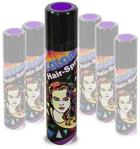 Hair-Color-Spray bunte Farben Haar-Spray Haarschmuck farbiger Spray Regenbogen-Farben (lila)