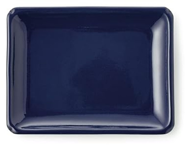 CERTRE - Sottovaso per Bonsai Rettangolare in Gres, Made in Italy, Colore Blu Elettrico (Smaltato)| Misure esterne 23,6x18,5x2 cm