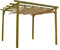 AD servicios Pérgola de Madera tratada con toldo corredero (270x270x254 cm)