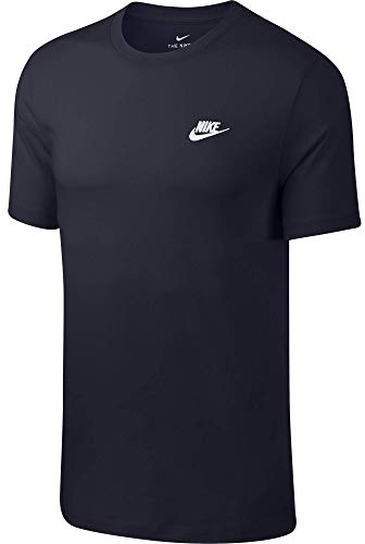 Nike Herren Sportswear Club T-Shirt, Obsidian/White, XL