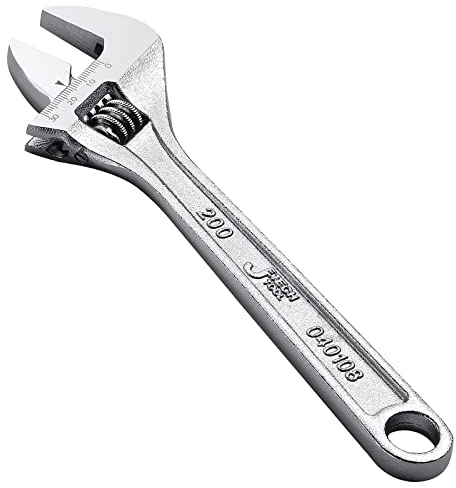 Jetech 200mm Clé anglaise clé a molette — Clé à décalage professionnelle avec cle a molette grande ouverture large