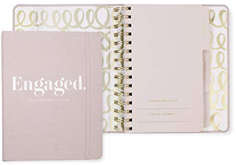 Kate Spade New York Bridal Appointment Calendar, Undated with Weekly and Monthly Views, Engaged (Blush)