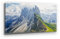 Atemberaubendes Bergbild auf Leinwand - Puez Geißler - als 120x60cm großes XXL Leinwandbild. Wandbild als Hintergrund und Deko für Wohnzimmer & Schlafzimmer. Aufgespannt auf Holzrahmen