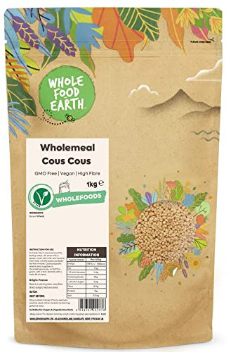 Wholefood Earth Wholemeal Cous Cous 1 kg | GMO Free | High Fibre