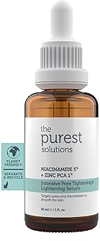 The Purest Solutions Intensives Serum zur Straffung und Wiederherstellung der Poren (Niacinamide 5% + Zinc Pca 1%) - Natürlich, Sicher & Effektiv - Vegan | Grausamkeitsfrei | Umweltfreundlich (30 ml)