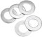 sourcing map 65mm x 36mm x 3mm Carbon Steel Flat Washer for Screw Bolt 5Pcs