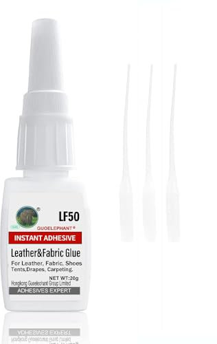20 g Leder, Stoffkleber, Klebstoff für Leder, Stoff, sofort starker Klebstoff zum Verkleben von Baumwolle, echtem Leder, Schuhen, Zelten, Vorhängen und Fenstervorhängen, Teppichen, Möbelpolstern