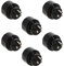 6er Set LED Universum Reiseadapter für Schutzkontakt-/Euro-Stecker (Typ F) auf USA Kanada Japan Mexiko Dom.Rep. Steckdose (Typ B) - schwarz | Reisestecker Steckdosenadapter 1508550