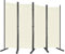 NAIZY 225 x 180cm Paravent Outdoor Raumteiler Trennwand Sichtschutzwand mit Nägel und Kabelbinder Stellwand Sichtschutz Balkon Außen, Beige