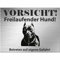 INDIGOS UG - Pitbull Terrier - Schild bedruckt - Vorsicht Freilaufender Hund - Alu-Dibond Edelstahl Look - 30x20 cm - Spruch - Deko Geschenkidee für Ihren Hund - Zaun - Türschild