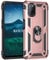 KOUYI Cover per Oppo A52/A72/A92, Custodia Antiurto Grado Militare 360° Girevole Regolabile Ring Armor Bumper TPU Case Magnetica Supporto Silicone Custodie per Oppo A52/A72/A92 (Oro Rosa)