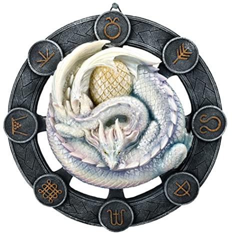 Pacific Giftware Wandrelief Drache Ostara by Anne Stokes 27 cm | Figur Statue Dragons of the Sabbats