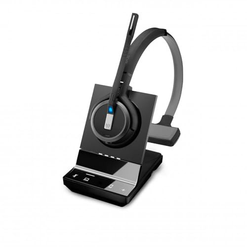 EPOS Impact SDW 5033, Einseitiges kabelloses DECT-Headset Noise Cancelling-System mit Zwei Mikrofonen, Optimiert für UC