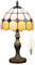 Five liters 8 Tiffany Style Mediterranean Stained Glass Table Lamp Bedside Bedroom Lamp Night Light Children's Lamp 38 cm Hight with Light Bulb(Color:Orange)