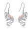 Drachen Ohrringe für Damen 925 Sterling Silber Drachen Ohrhänger Drachen Muttertag Schmuck Geschenk für Damen