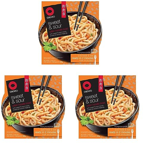 Obento Sweet & Sour Udon Bowl, 240 gramm (Packung mit 3)