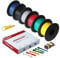 Filo elettrico, filo elettrico in silicone, XINWANG 20 AWG, 0,5 mm², 6 colori (ogni colore 15 m), filo intrecciato realizzato in filo di rame stagnato
