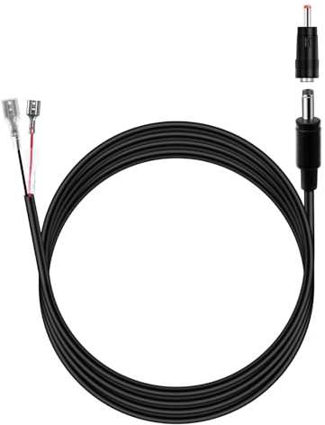 Tonton 2M/6.5FT Stromkabel für Wildkamera, DC Anschluss von Stromquelle, Batterien, PowerStation, Solarpanel für Universelle Jagdkamera Wildtierkamera, 4.0x1.7mm, 2A Sicherung (mit 3,5*1,35 Adapter)