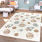 TT Home Waschbarer Teppich Krabbelmatte Babyzimmer Kinder rutschfest Flauschig Punkte, Farbe:Braun Creme, Größe:140x200 cm
