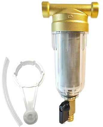 Wasserfilter Wiederverwendbare, Vorfilter Wasserfilter Spin Down Sediment Wasserfilte Wasser Vorfilter Sedimentfilter für Sedimentfilter Brunnenwasserschlauch (1/2)