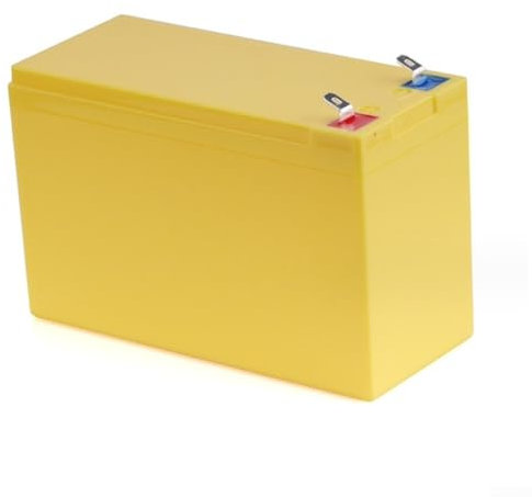 EpheyFIF Battery Case Holder, 12V 7Ah Battery Case Without Battery, Fit for 18 650 Cells, 3 * 7 Nickel Strip Storage Box(only box-yellow)